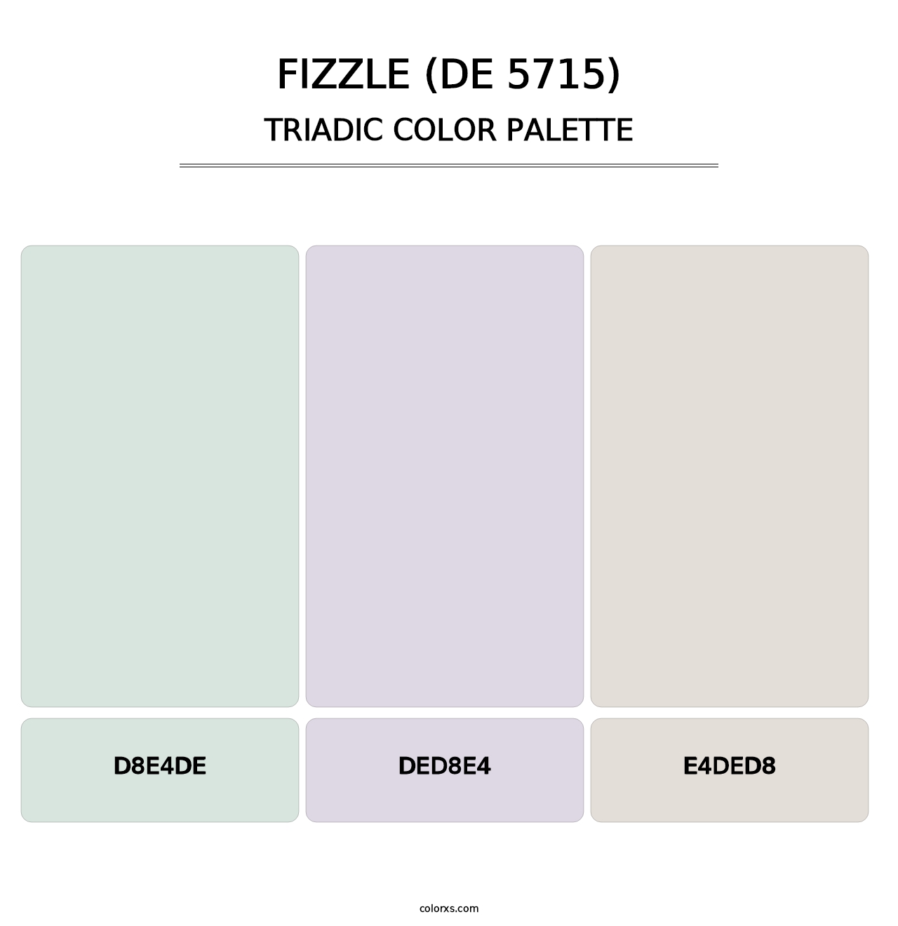 Fizzle (DE 5715) - Triadic Color Palette