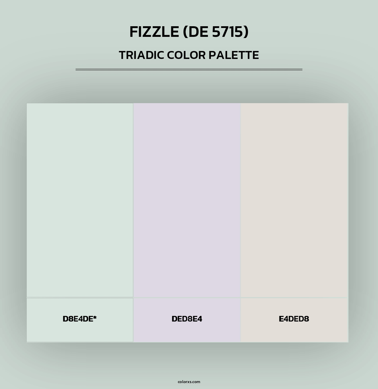 Fizzle (DE 5715) - Triadic Color Palette