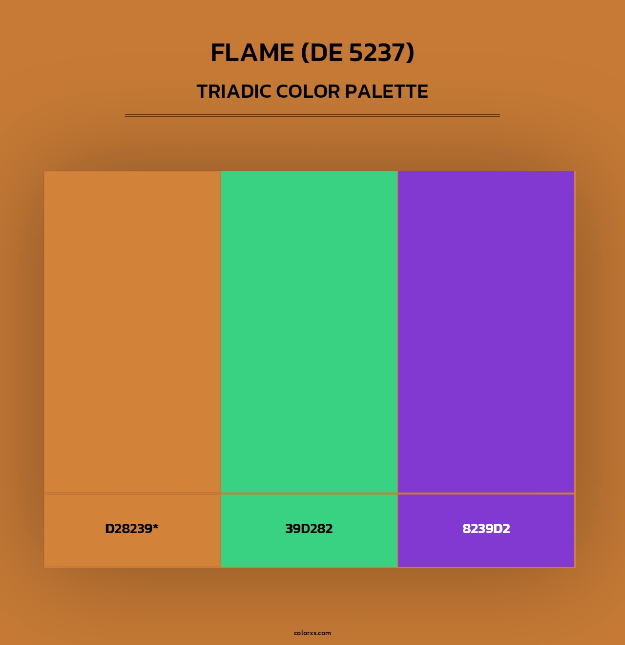 Flame (DE 5237) - Triadic Color Palette