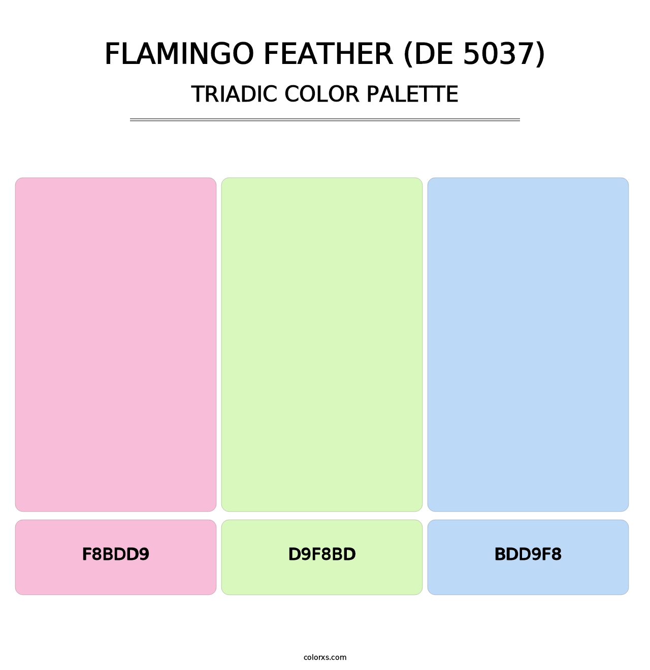 Flamingo Feather (DE 5037) - Triadic Color Palette