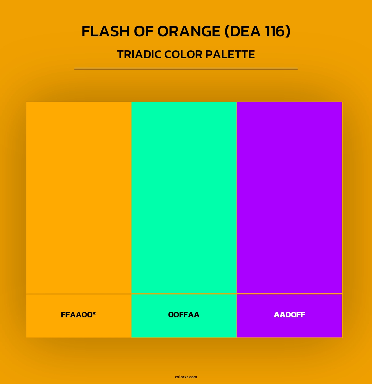 Flash of Orange (DEA 116) - Triadic Color Palette