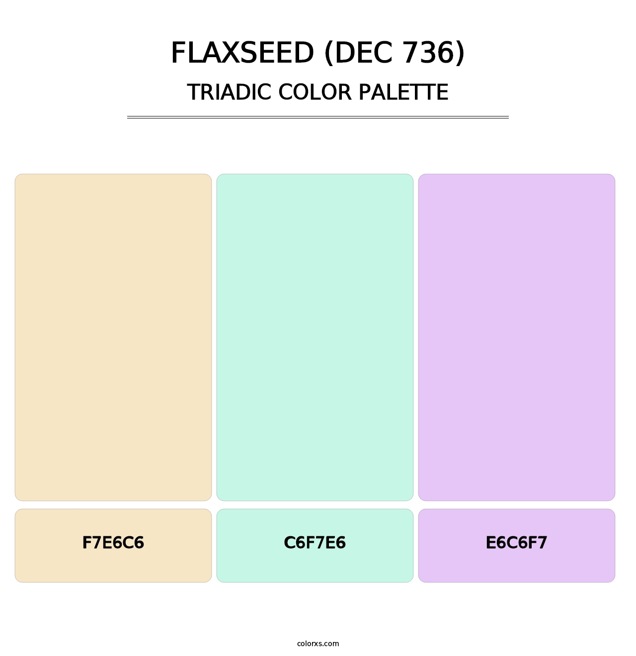 Flaxseed (DEC 736) - Triadic Color Palette