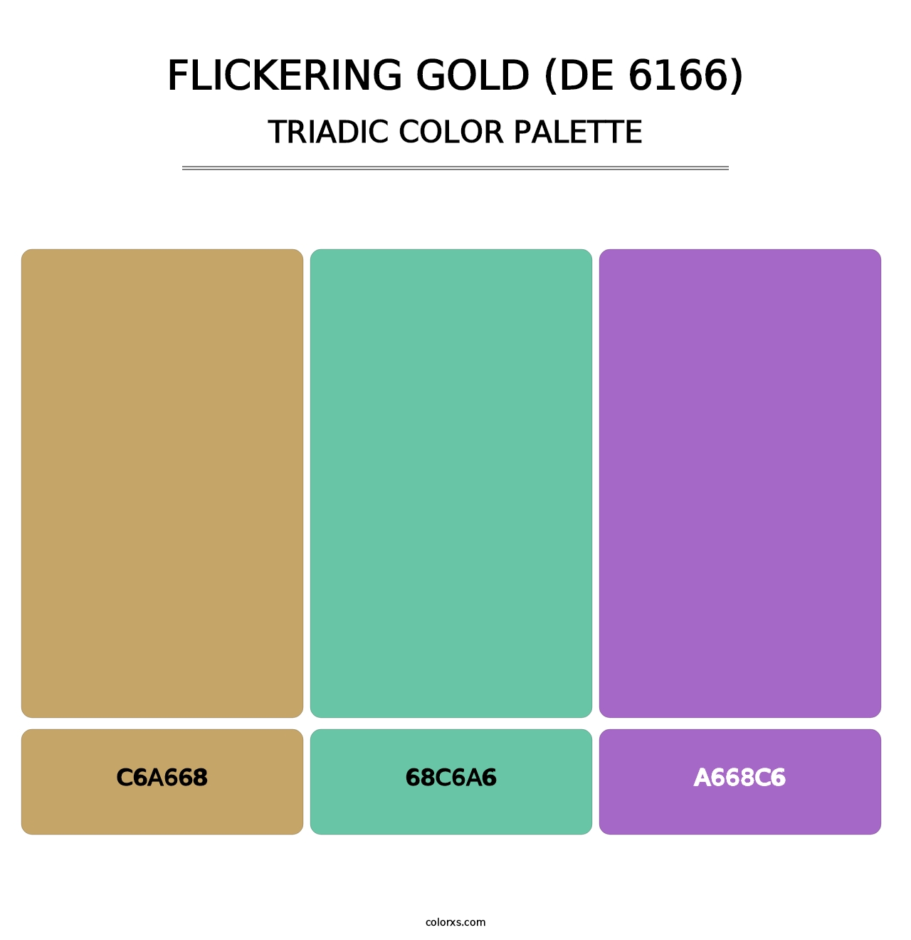 Flickering Gold (DE 6166) - Triadic Color Palette
