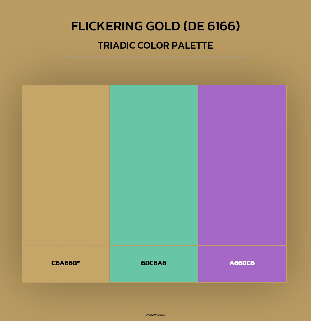 Flickering Gold (DE 6166) - Triadic Color Palette