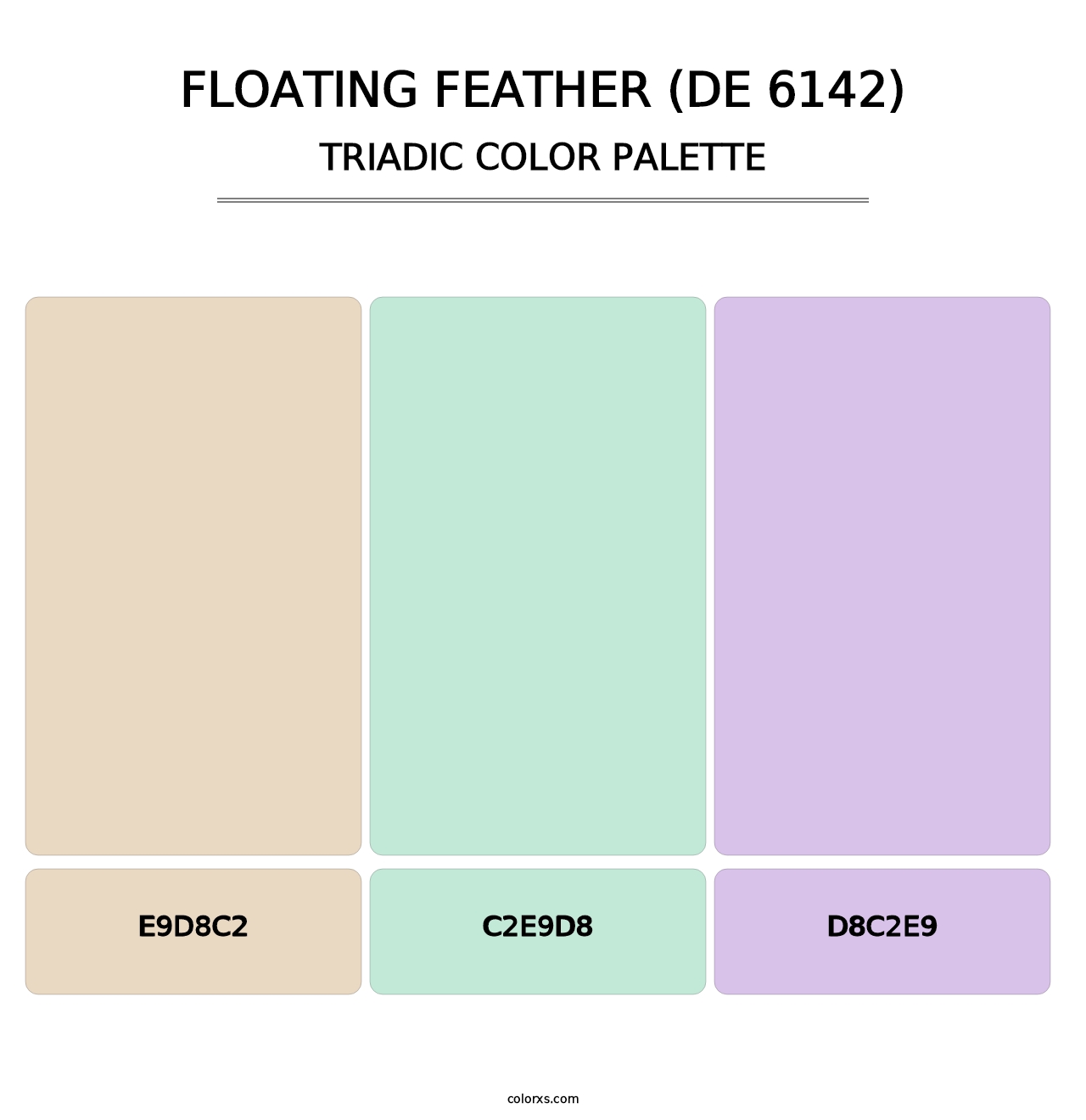 Floating Feather (DE 6142) - Triadic Color Palette