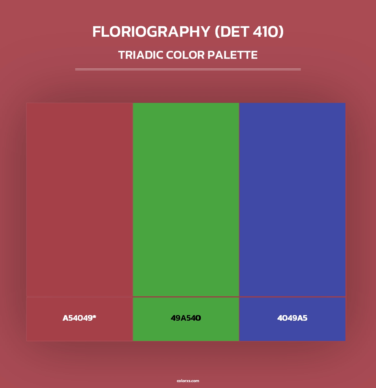Floriography (DET 410) - Triadic Color Palette