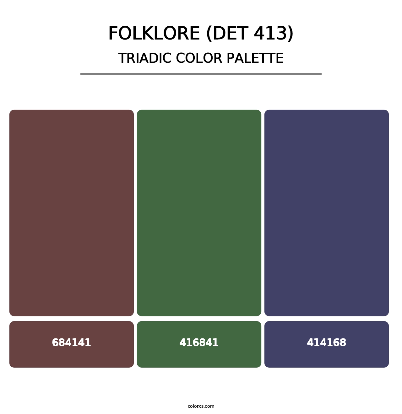 Folklore (DET 413) - Triadic Color Palette