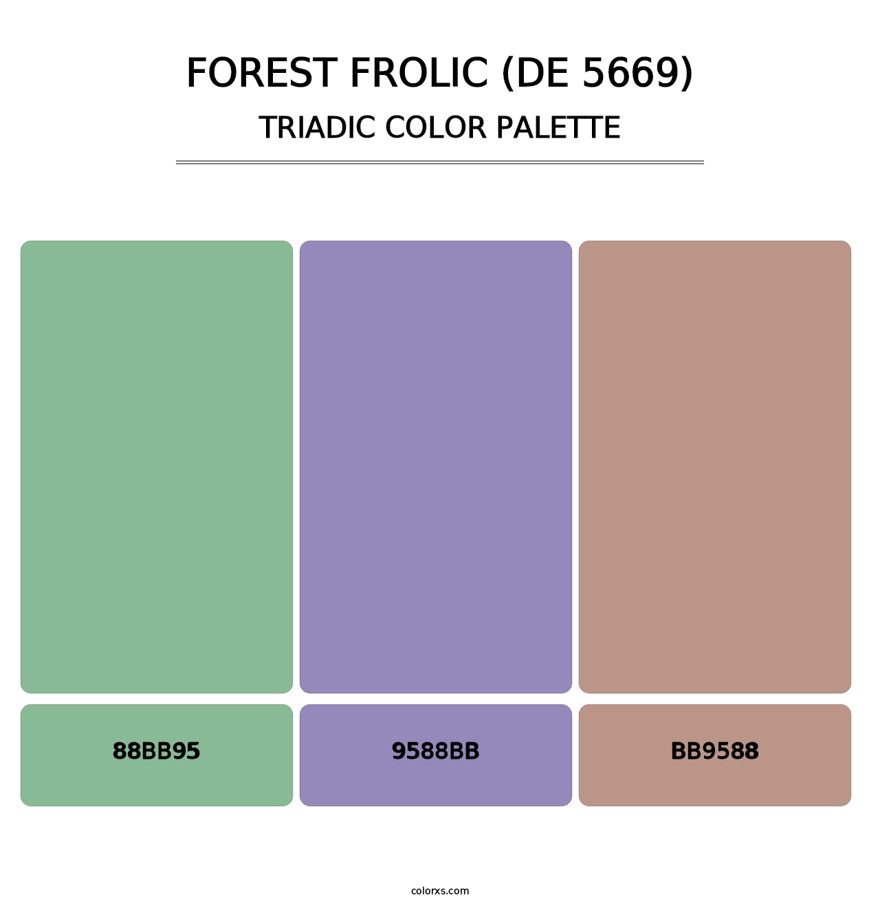 Forest Frolic (DE 5669) - Triadic Color Palette