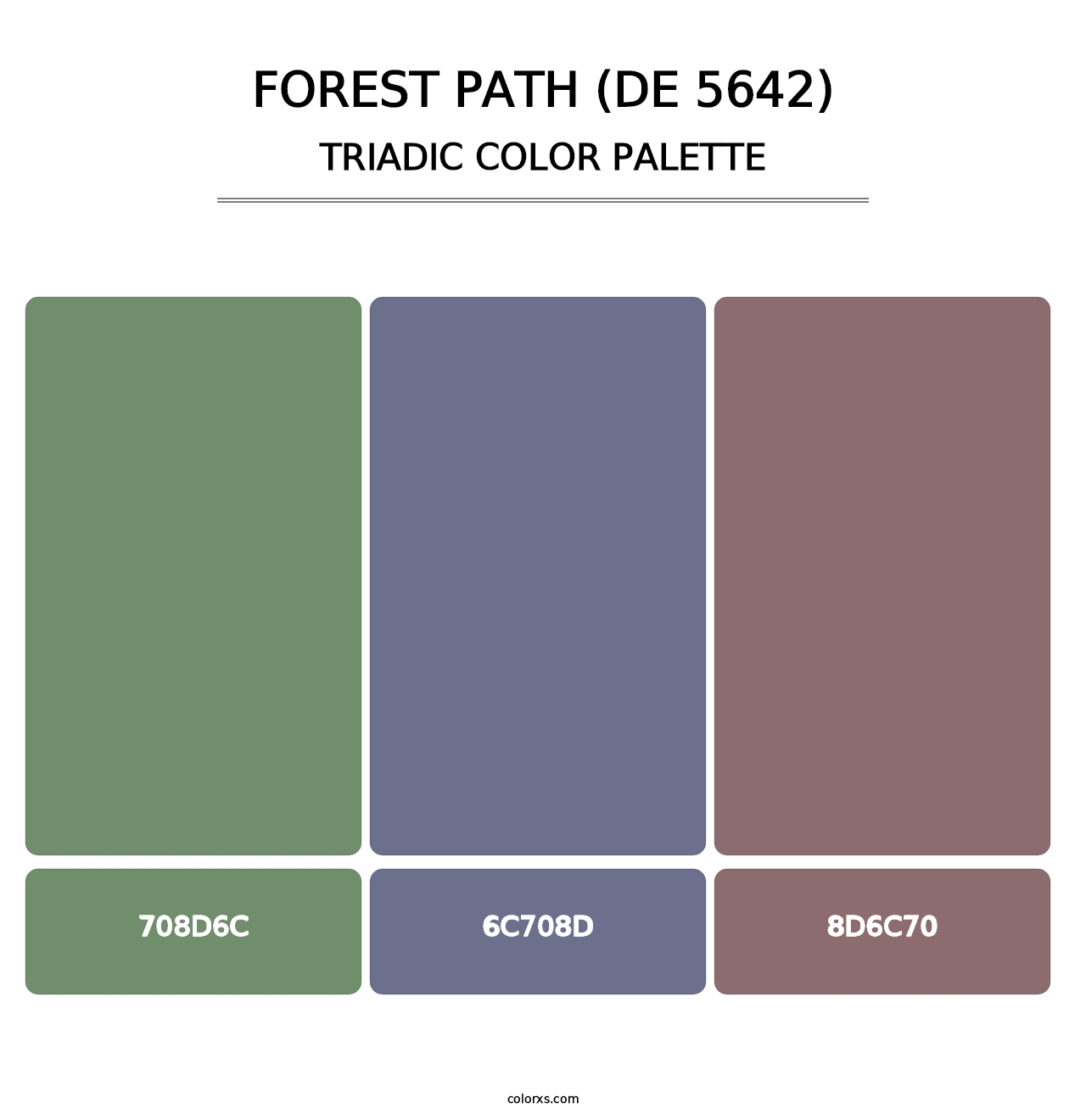 Forest Path (DE 5642) - Triadic Color Palette