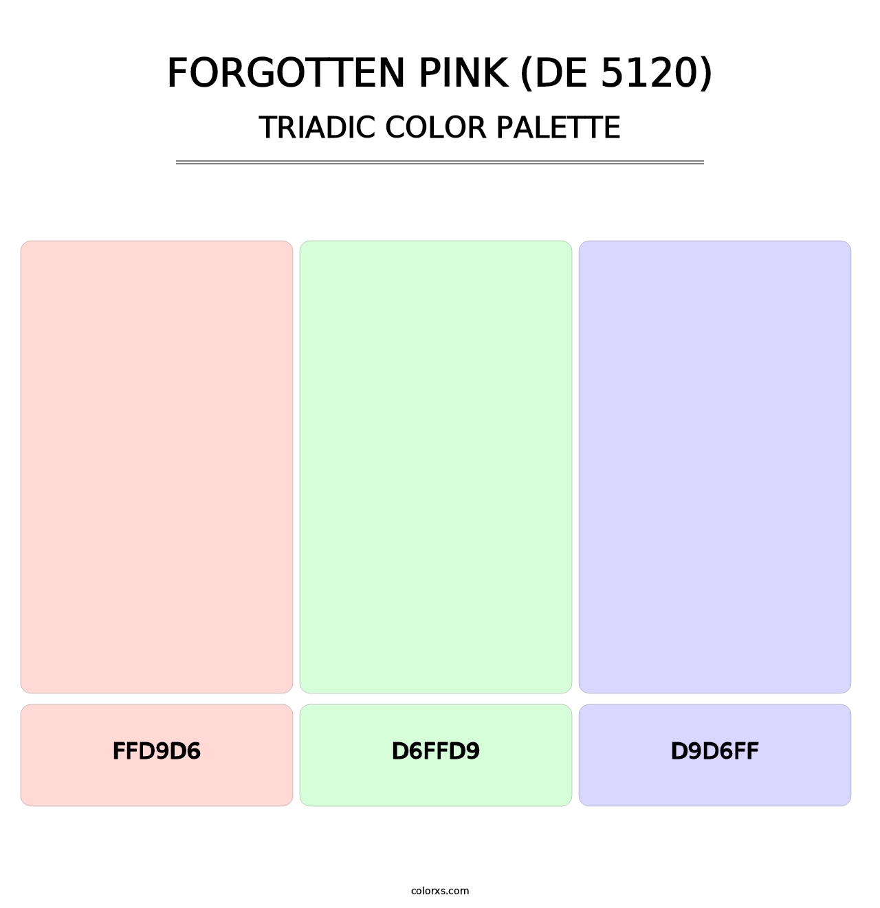 Forgotten Pink (DE 5120) - Triadic Color Palette