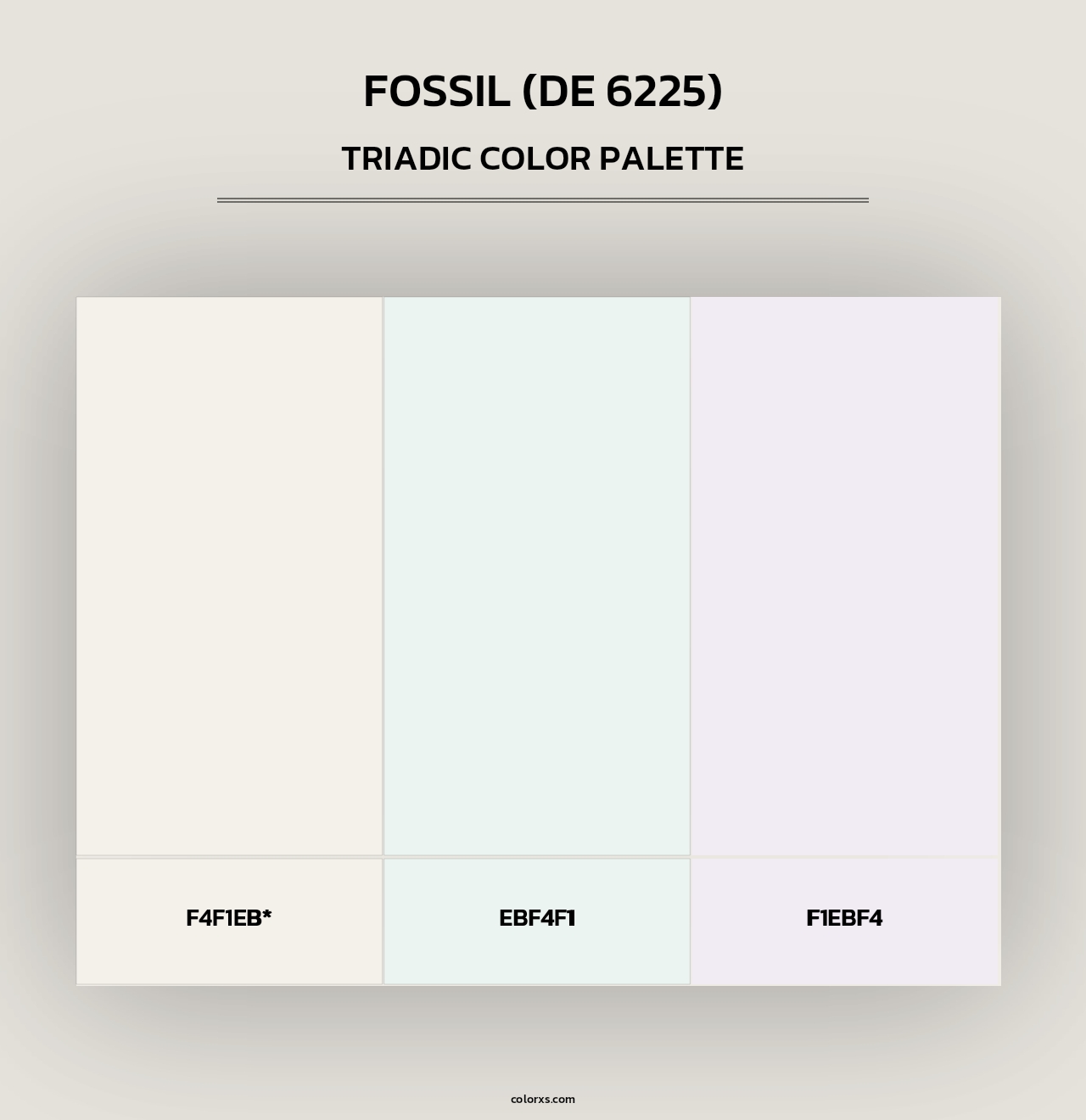 Fossil (DE 6225) - Triadic Color Palette
