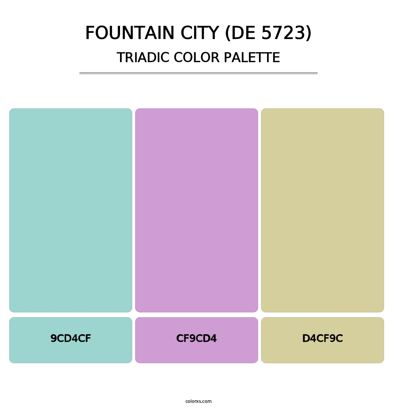 Fountain City (DE 5723) - Triadic Color Palette