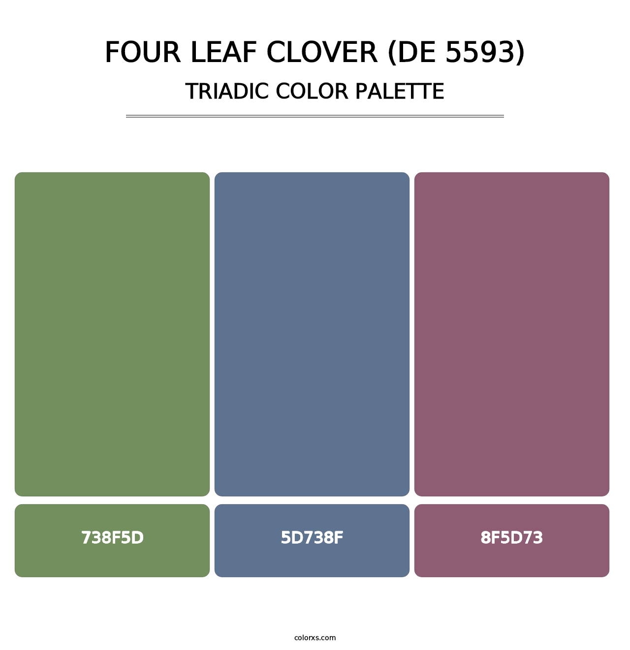 Four Leaf Clover (DE 5593) - Triadic Color Palette