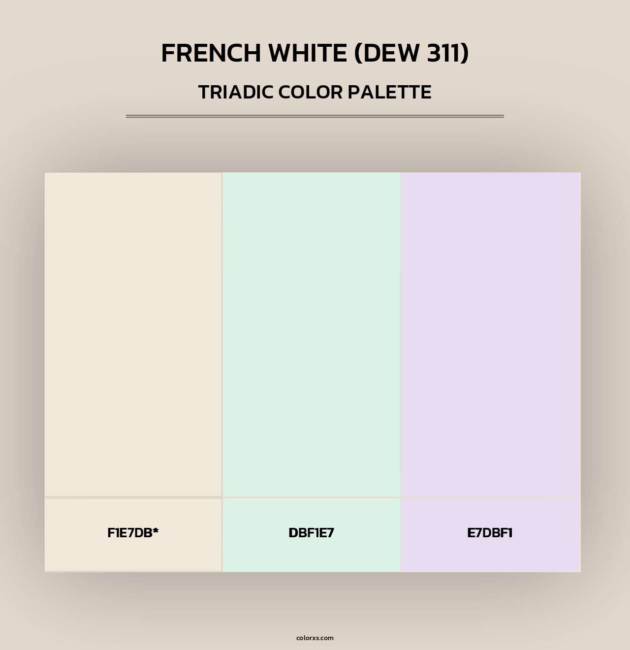 French White (DEW 311) - Triadic Color Palette