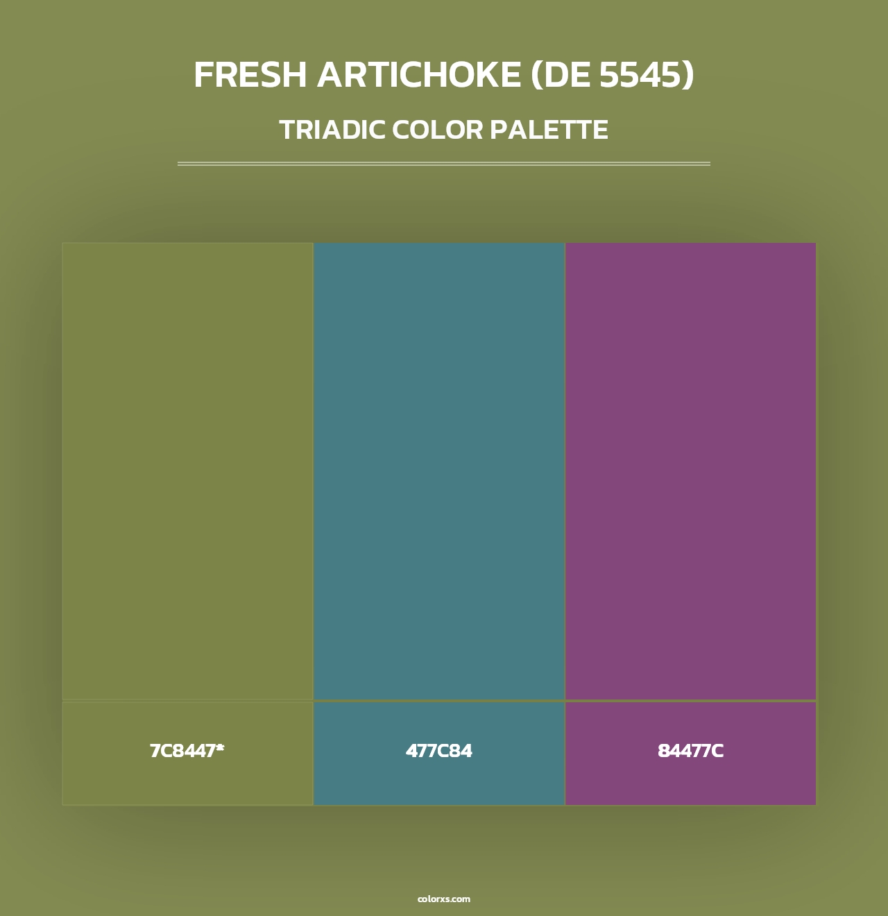 Fresh Artichoke (DE 5545) - Triadic Color Palette