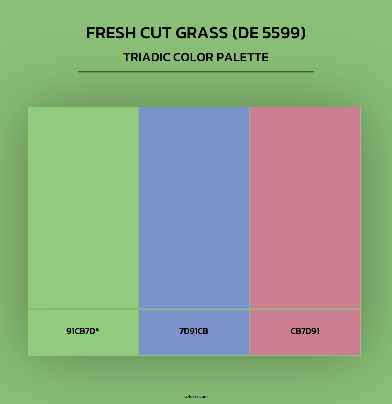 Fresh Cut Grass (DE 5599) - Triadic Color Palette