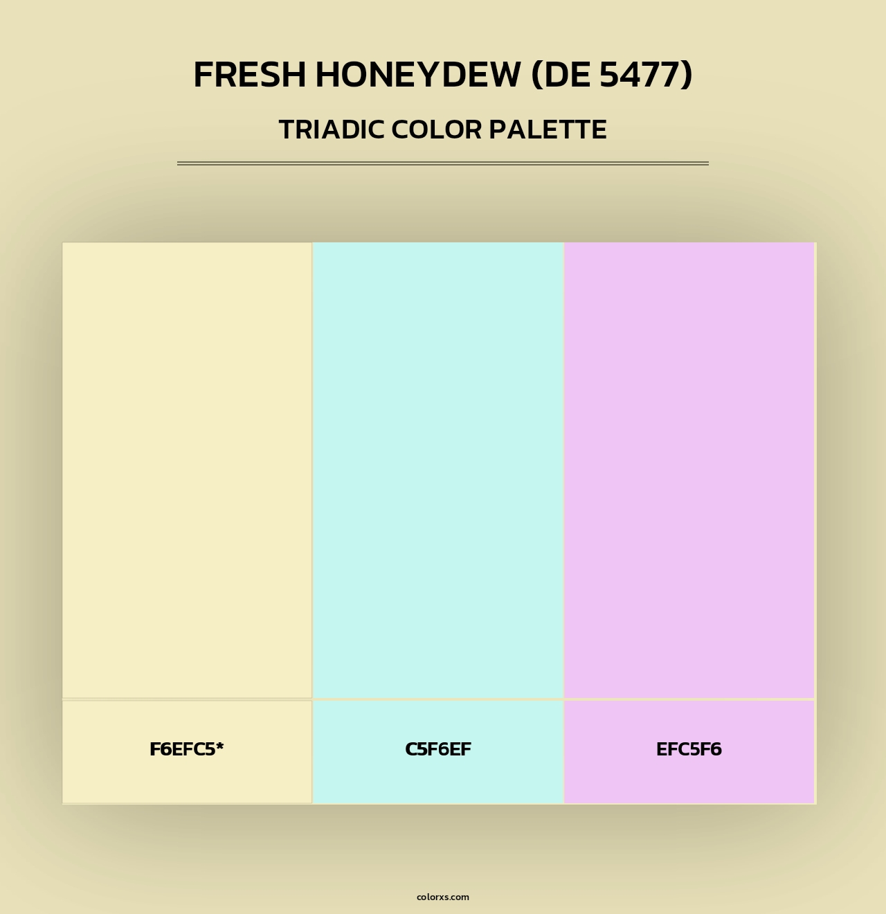 Fresh Honeydew (DE 5477) - Triadic Color Palette