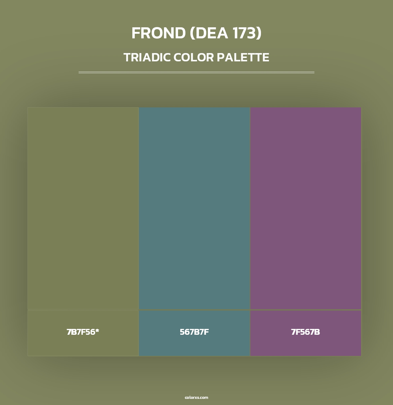 Frond (DEA 173) - Triadic Color Palette