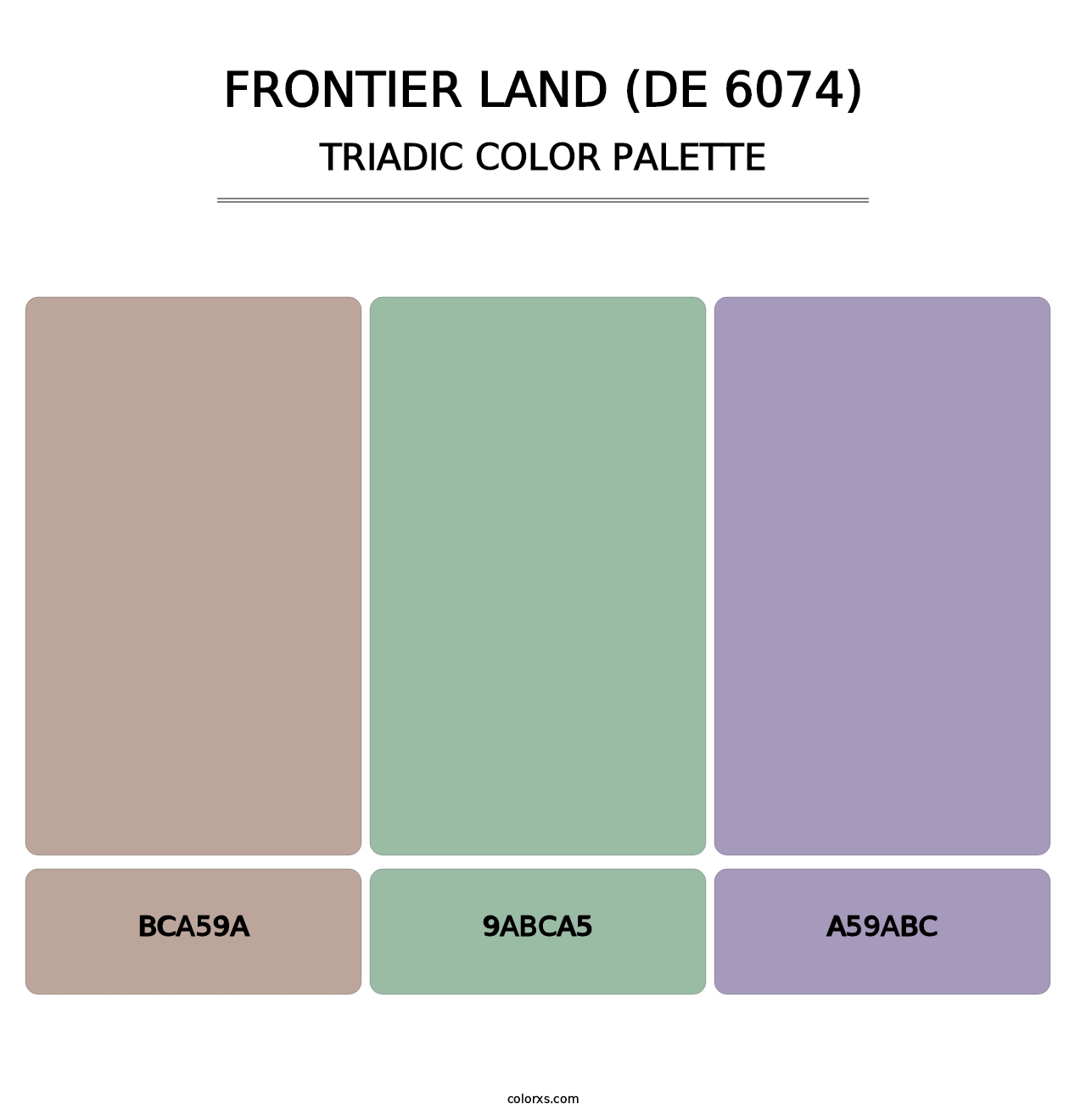 Frontier Land (DE 6074) - Triadic Color Palette