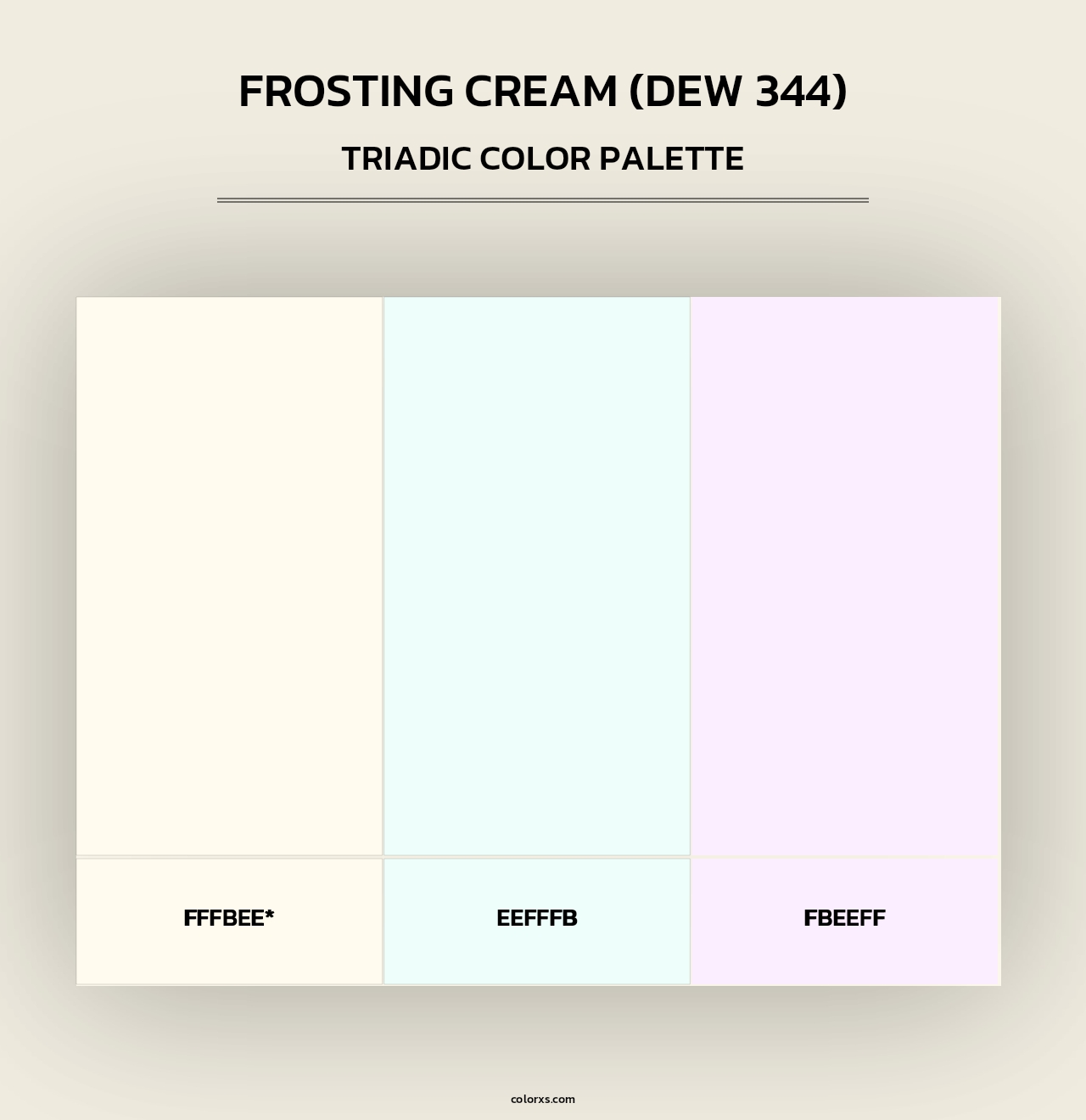 Frosting Cream (DEW 344) - Triadic Color Palette