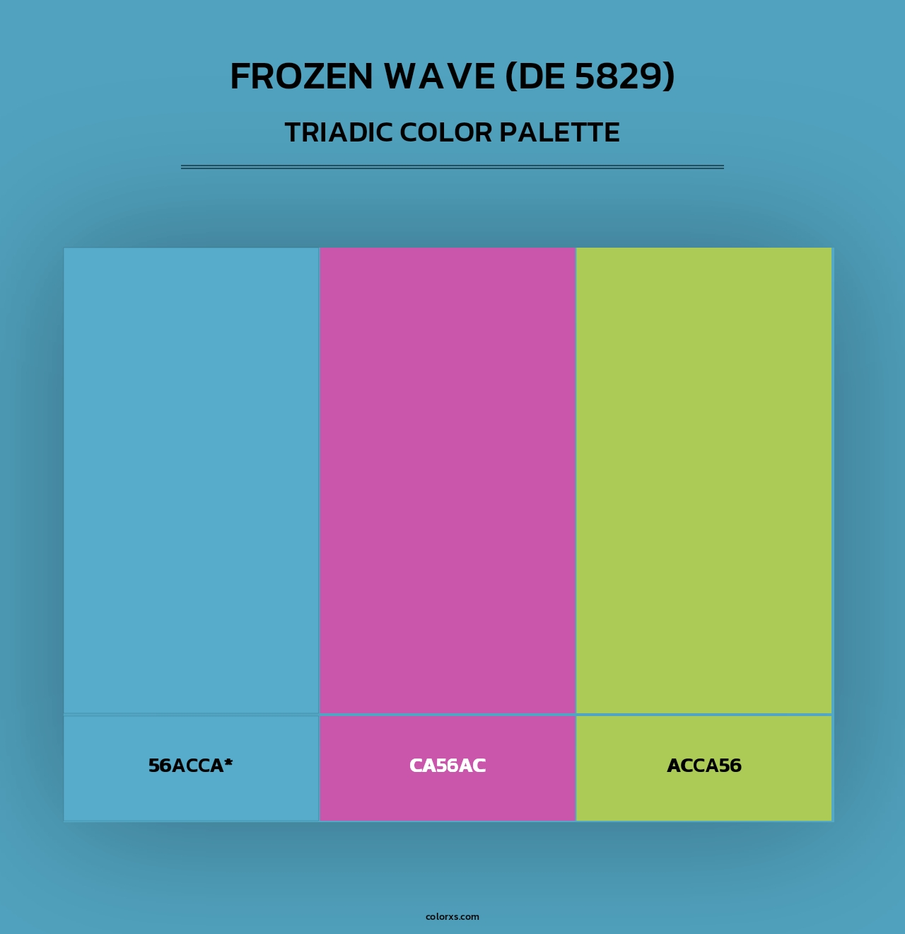 Frozen Wave (DE 5829) - Triadic Color Palette