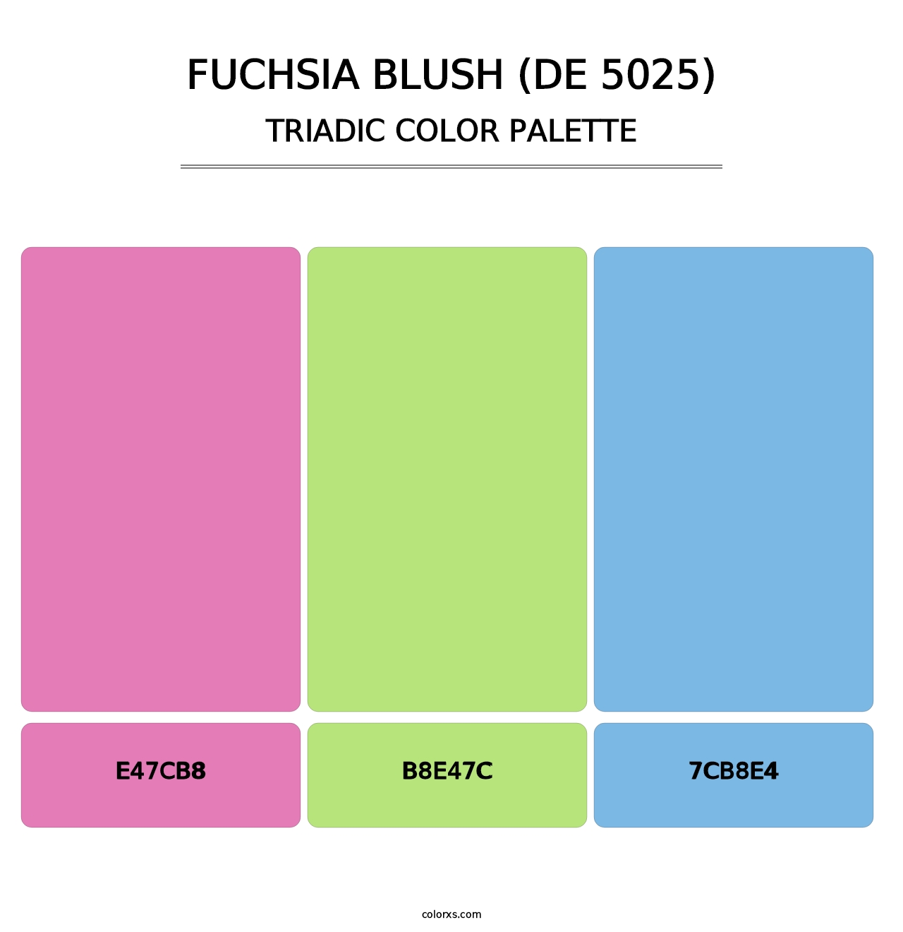 Fuchsia Blush (DE 5025) - Triadic Color Palette