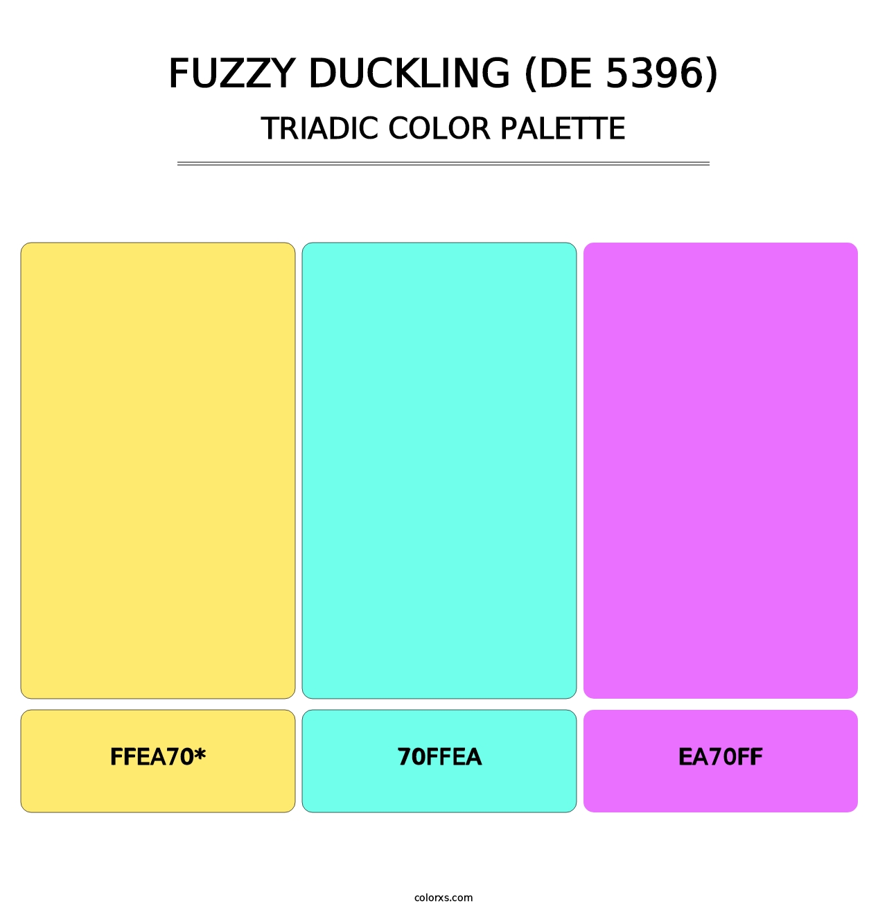 Fuzzy Duckling (DE 5396) - Triadic Color Palette