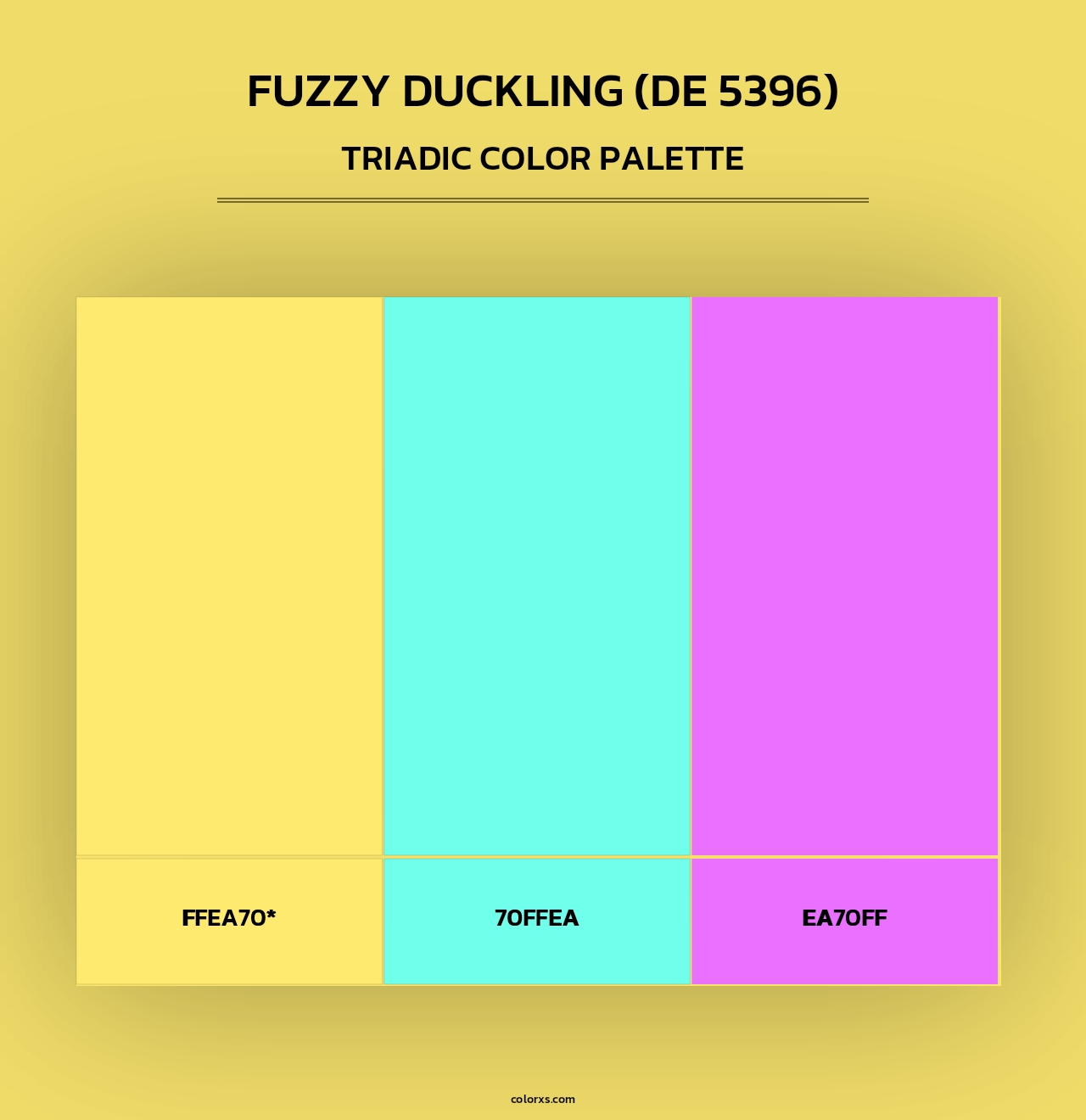 Fuzzy Duckling (DE 5396) - Triadic Color Palette
