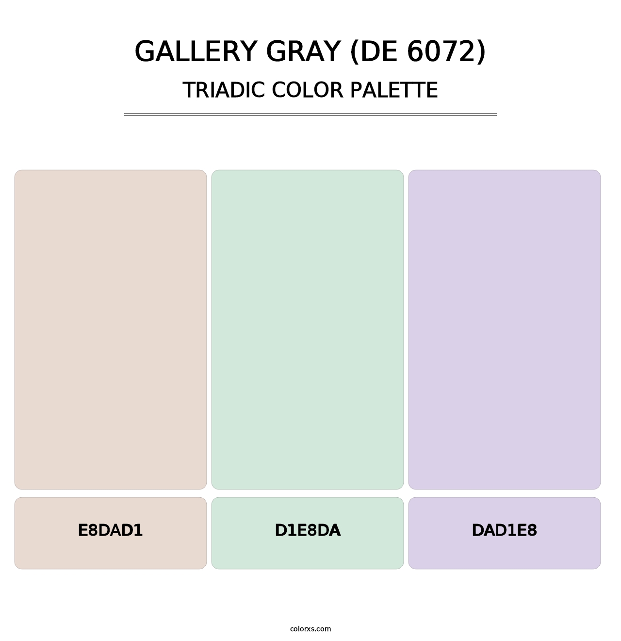 Gallery Gray (DE 6072) - Triadic Color Palette