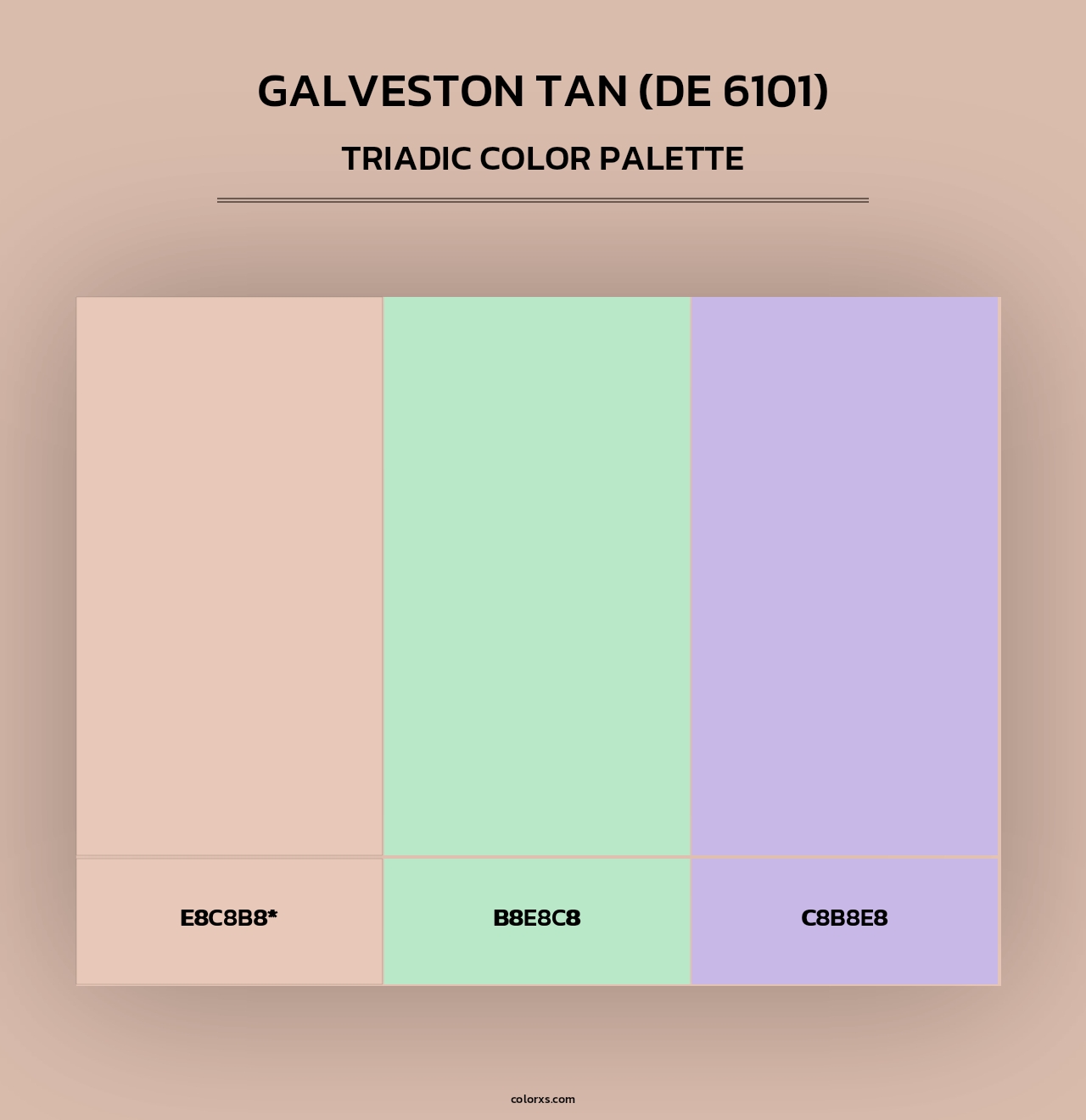 Galveston Tan (DE 6101) - Triadic Color Palette
