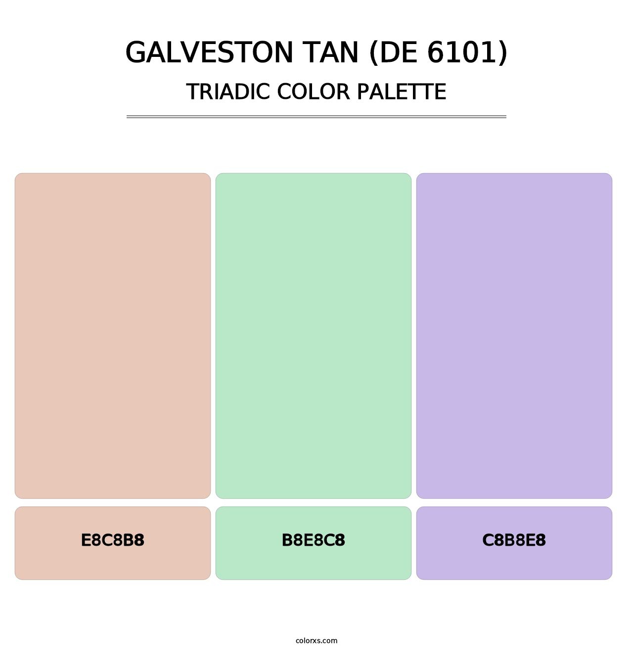 Galveston Tan (DE 6101) - Triadic Color Palette