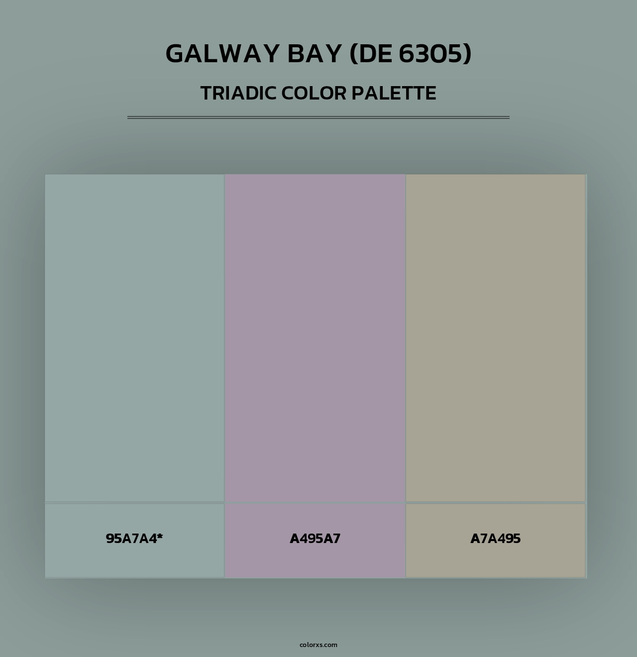 Galway Bay (DE 6305) - Triadic Color Palette