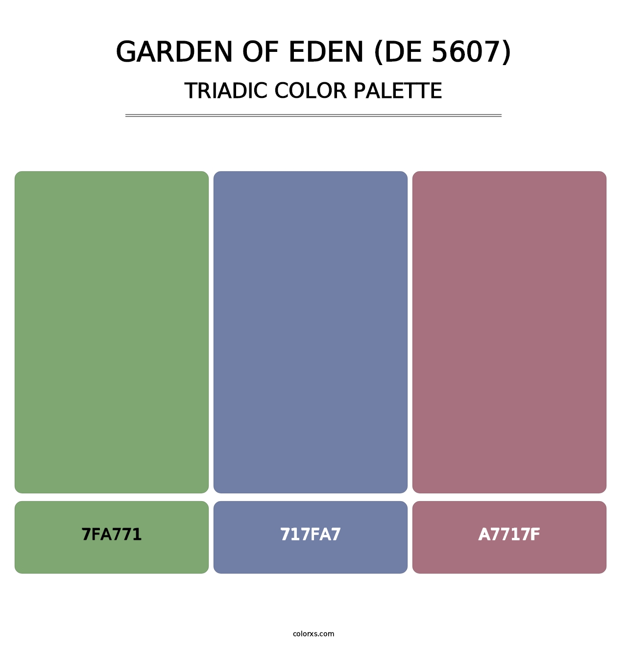 Garden of Eden (DE 5607) - Triadic Color Palette