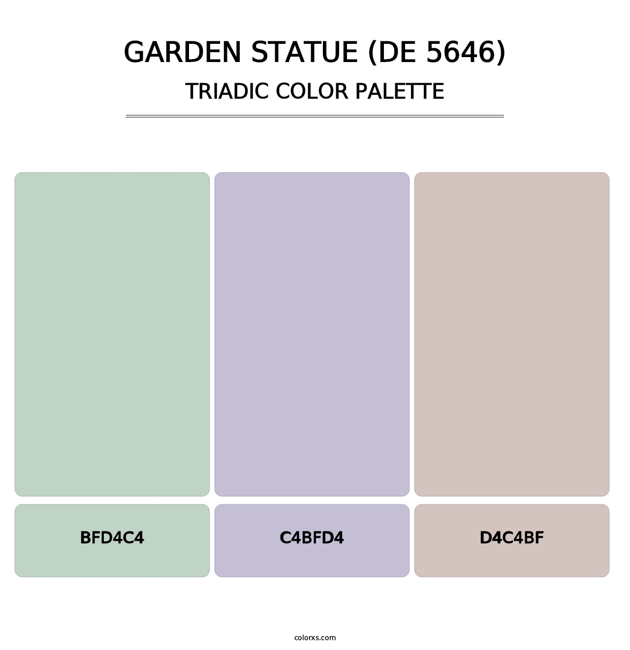 Garden Statue (DE 5646) - Triadic Color Palette