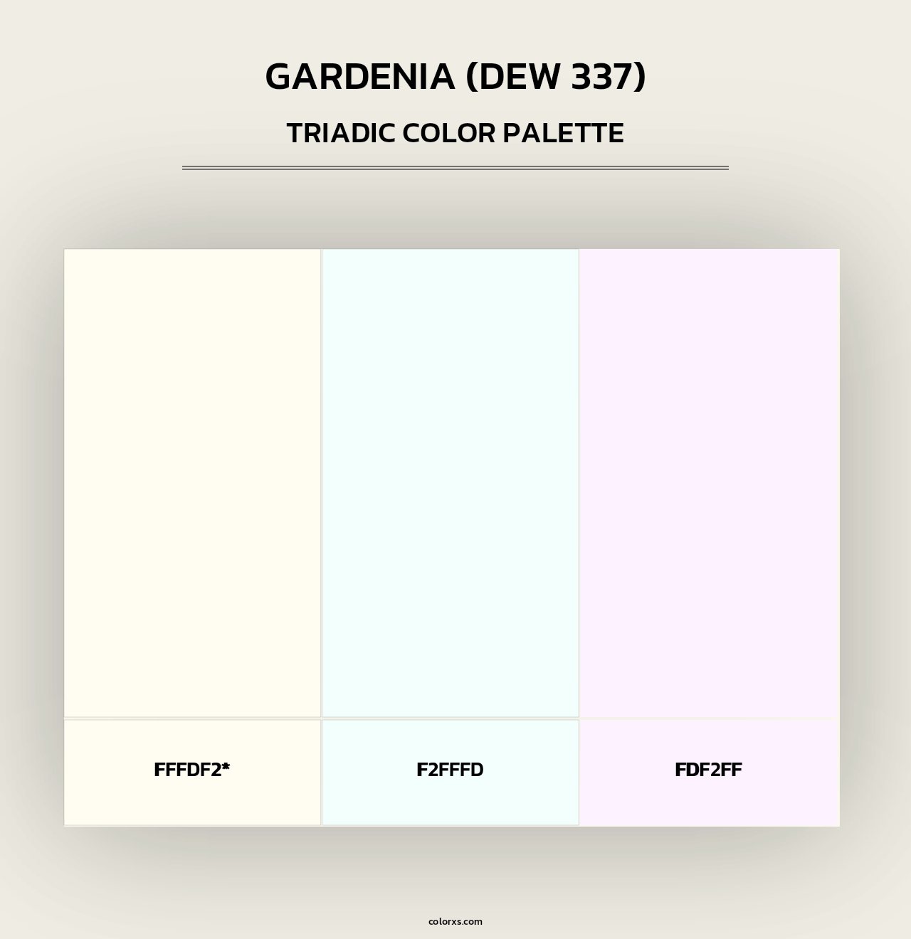 Gardenia (DEW 337) - Triadic Color Palette
