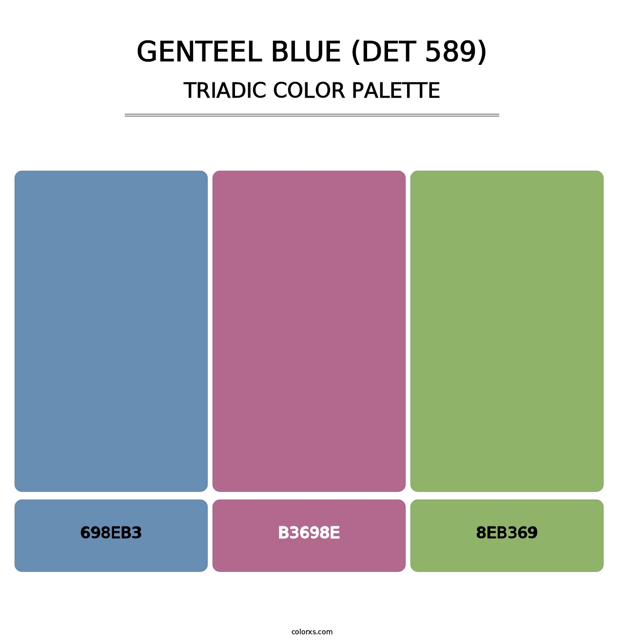 Genteel Blue (DET 589) - Triadic Color Palette