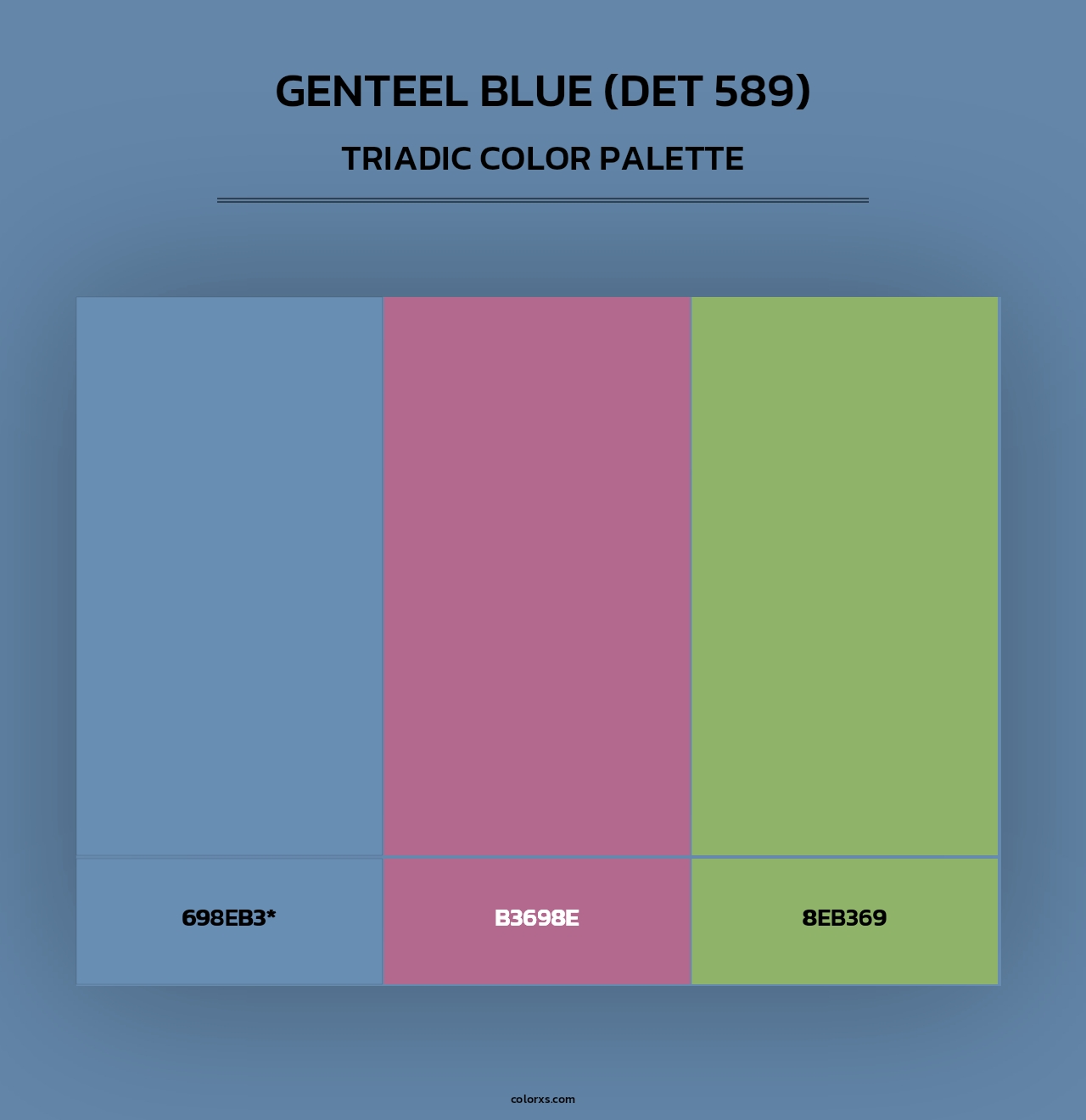 Genteel Blue (DET 589) - Triadic Color Palette