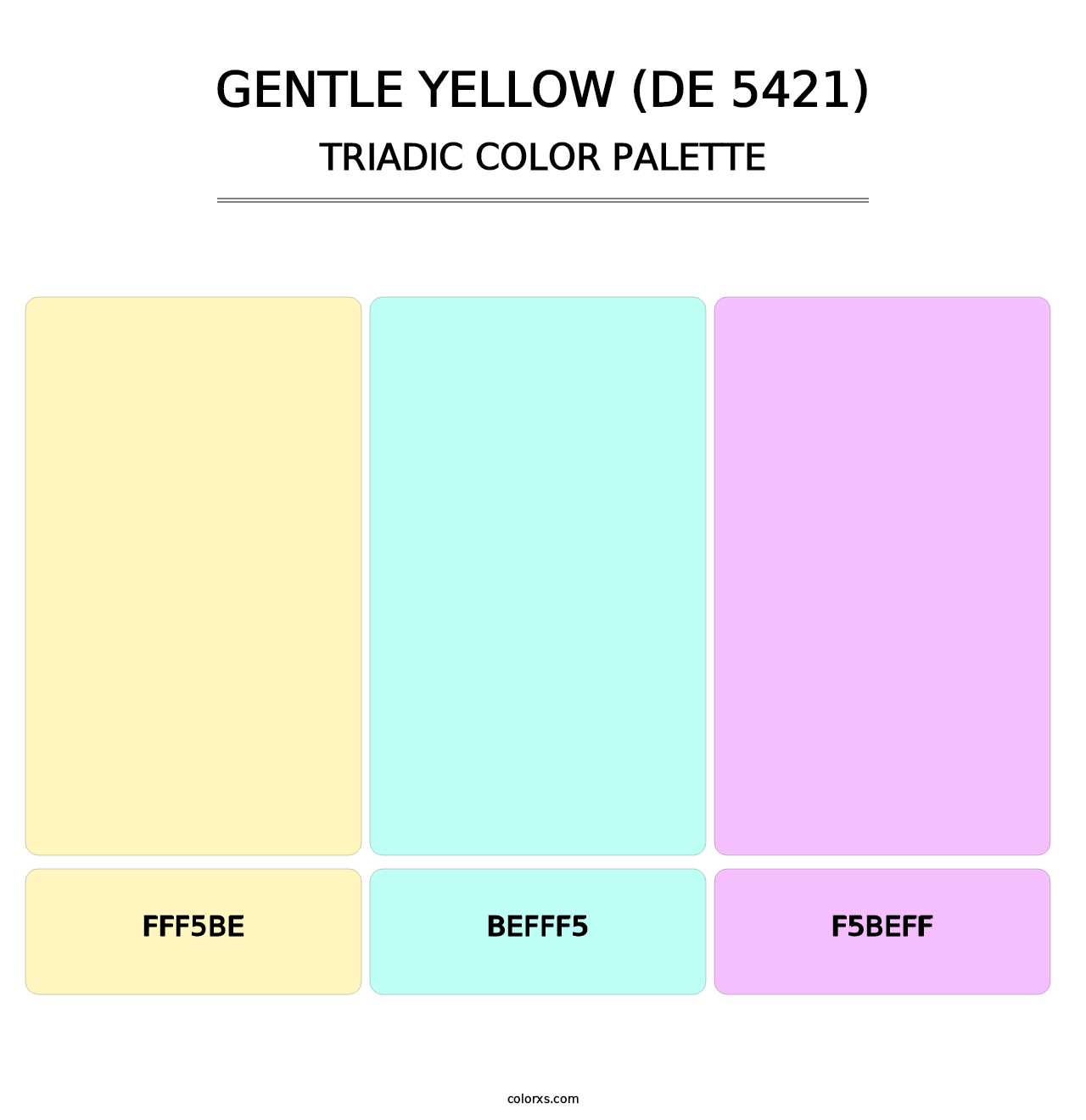 Gentle Yellow (DE 5421) - Triadic Color Palette