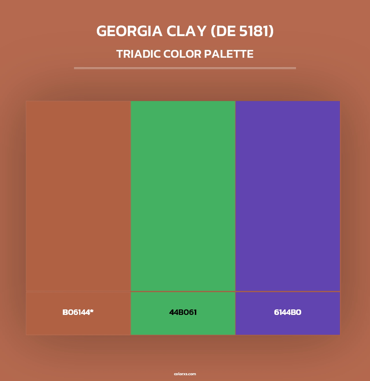 Georgia Clay (DE 5181) - Triadic Color Palette