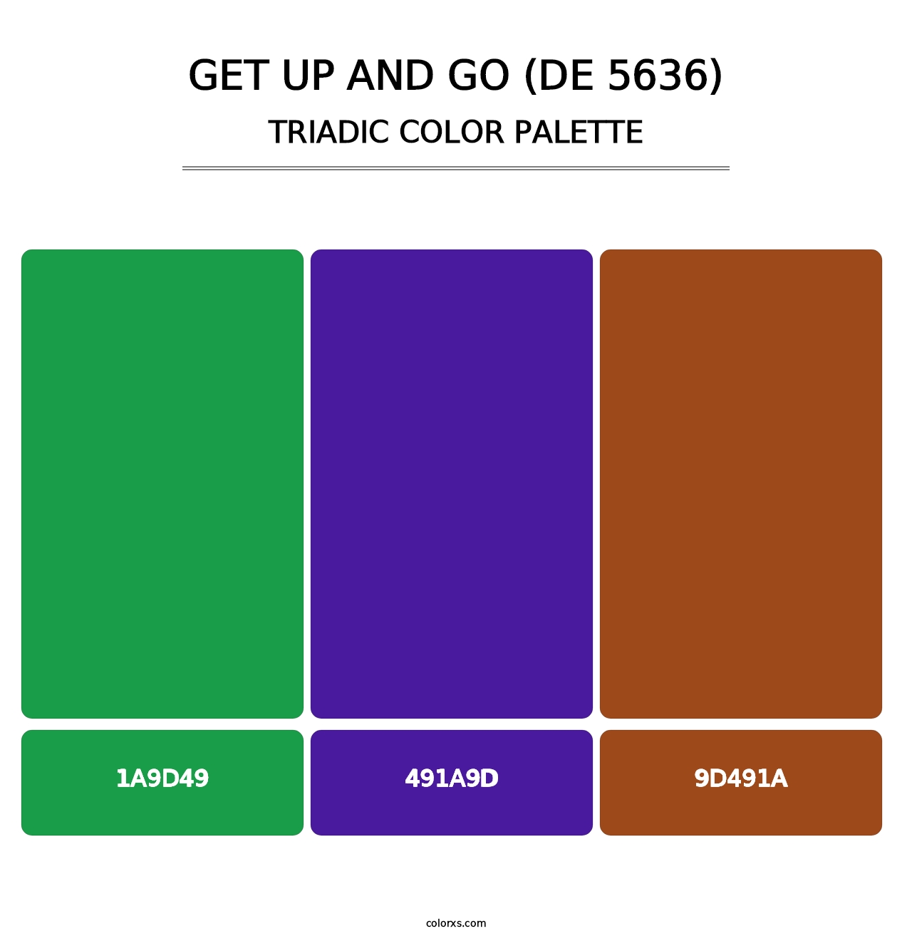 Get Up and Go (DE 5636) - Triadic Color Palette