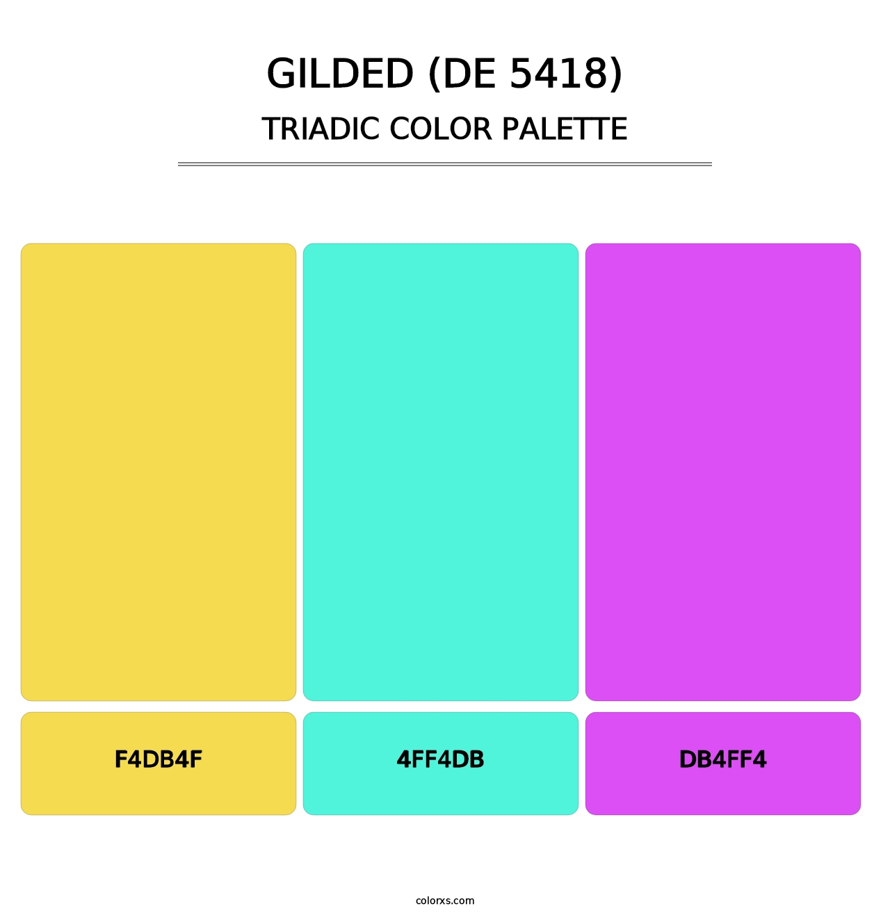 Gilded (DE 5418) - Triadic Color Palette