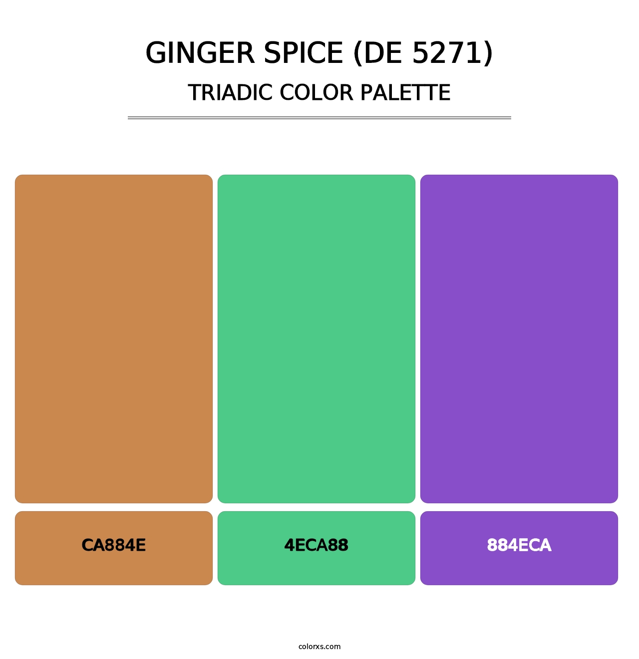 Ginger Spice (DE 5271) - Triadic Color Palette