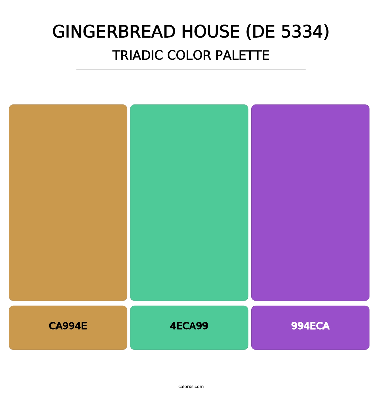 Gingerbread House (DE 5334) - Triadic Color Palette