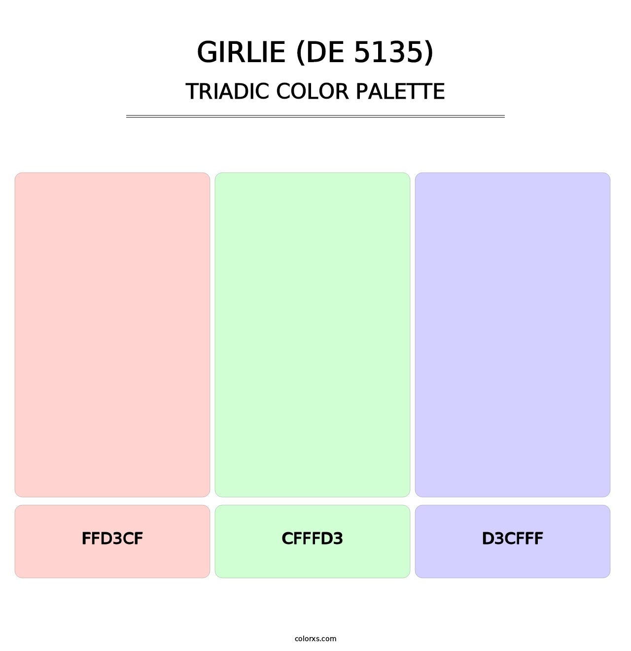 Girlie (DE 5135) - Triadic Color Palette