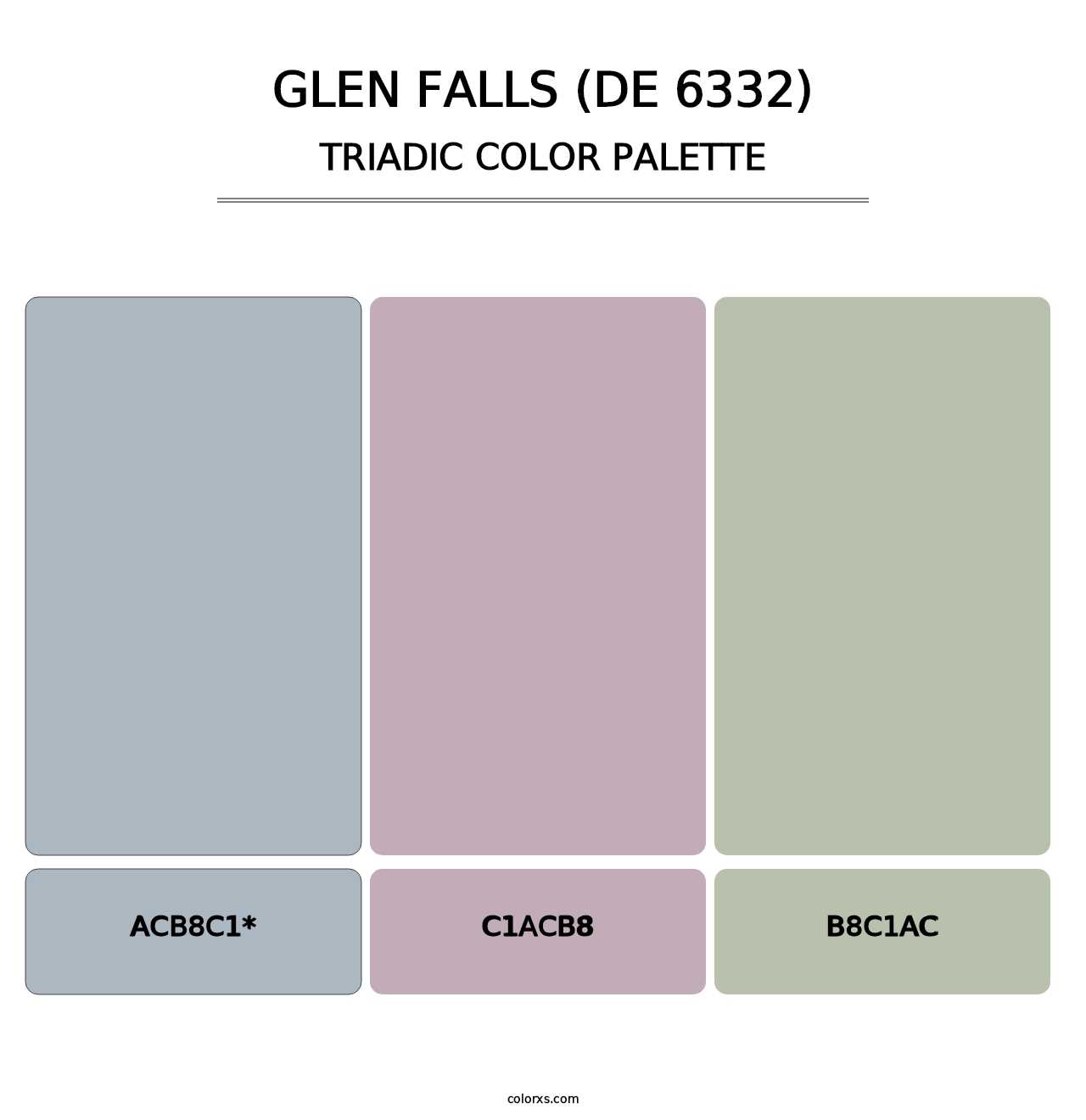 Glen Falls (DE 6332) - Triadic Color Palette
