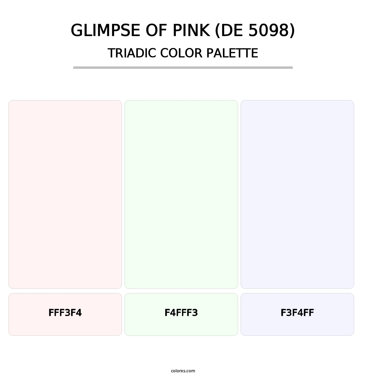 Glimpse of Pink (DE 5098) - Triadic Color Palette