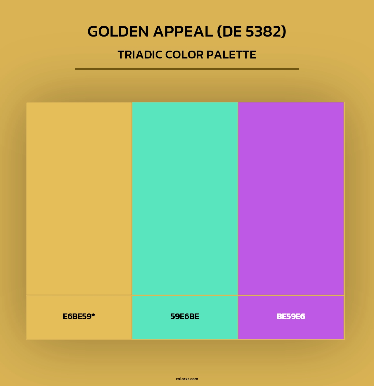 Golden Appeal (DE 5382) - Triadic Color Palette