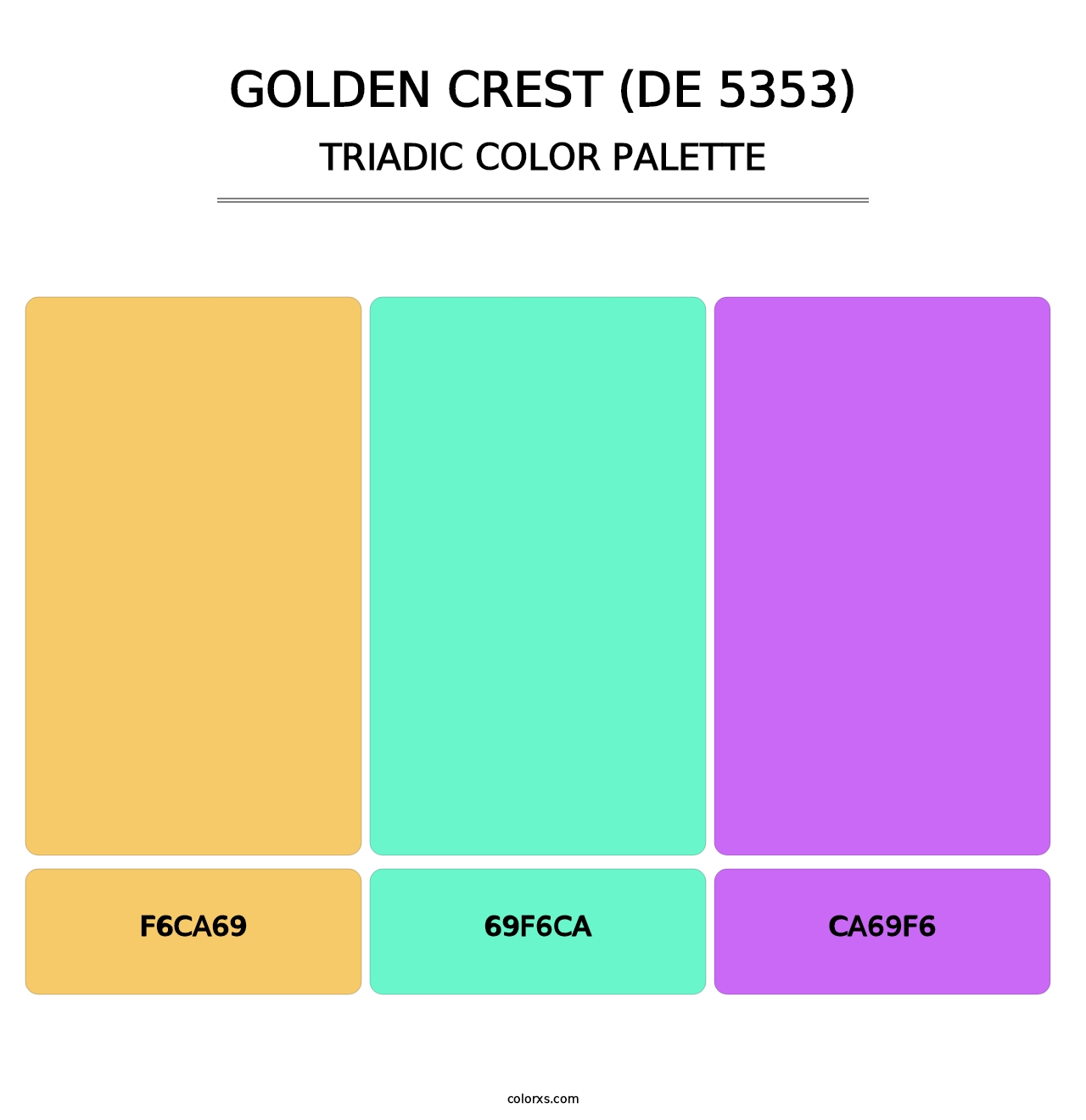 Golden Crest (DE 5353) - Triadic Color Palette