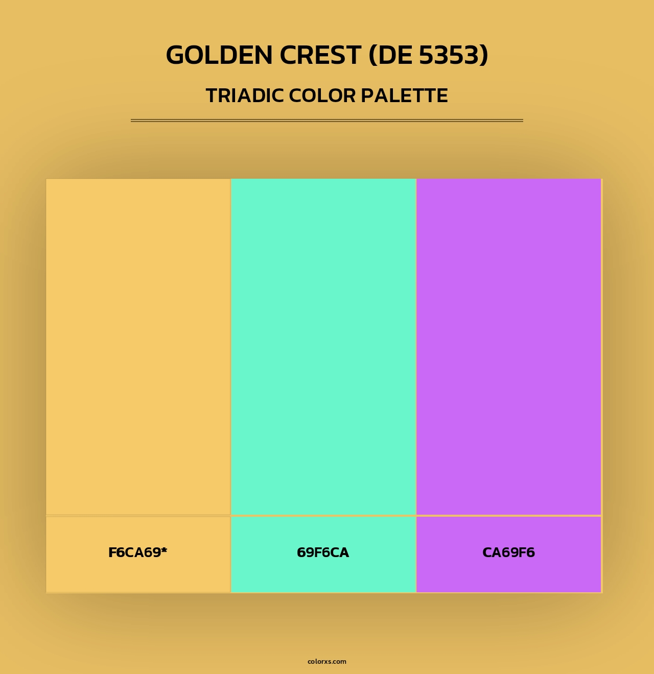 Golden Crest (DE 5353) - Triadic Color Palette