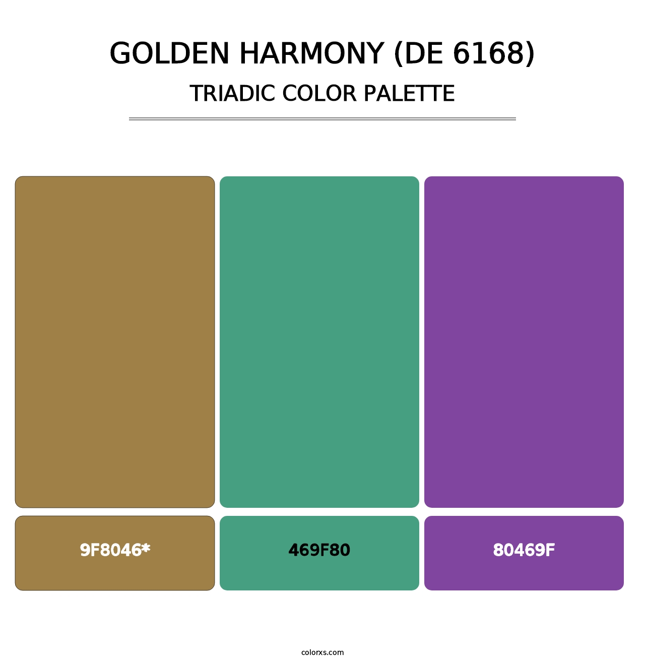 Golden Harmony (DE 6168) - Triadic Color Palette
